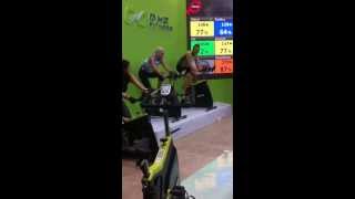 DHZ Fitness spinning bike class on 2013 china sport show [upl. by Akeryt]