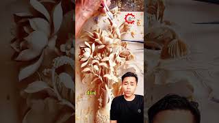 Amazing kreative skill ukiran kayu amazing kreative ukurin shortvideo [upl. by Yoj]