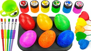 Satisfying Video Rainbow Mixing All Candy in Color EGGS Fruit Rainbow Glitter Lollipop Cutting ASMR [upl. by Sieber]