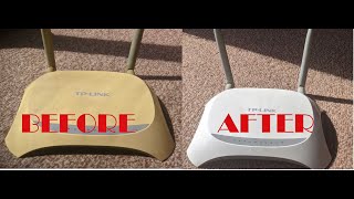 How To Restore OLD Yellowed Plastic RouterEasiest Method [upl. by Anaiv]