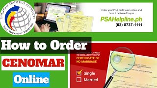 PSA CENOMAR Online Application Step by Step Tutorial for Single Requirements [upl. by Atlante]