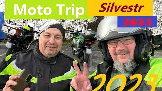 Moto Trip 2023 Silvestrovská vyjížďka na motorce v 2°C  4K [upl. by Anairotciv]