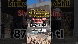 80 metre kare ev kaba insaat maliyeti2024 inşaat construction insaat [upl. by Branden]