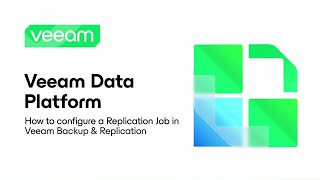 Veeam Data Platform How to Configure a Replication Job in Veeam Backup amp Replication [upl. by Ecyarg]