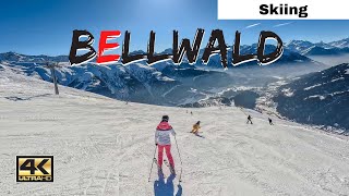 Bellwald Skiing In Switzerland  Virtual Ski Ride  Furggulti to Bellwald [upl. by Zabrina510]