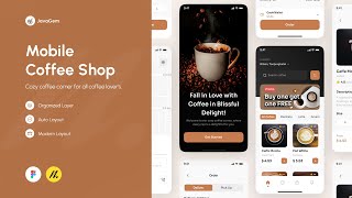 Design a Coffee Shop App in Figma  UI Speed Design  Week  08 [upl. by Kriste]