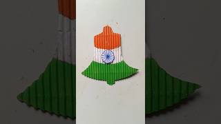 India flag 🇮🇳 shorts viral trending flag ytshorts carft art drawing [upl. by Nagaem]