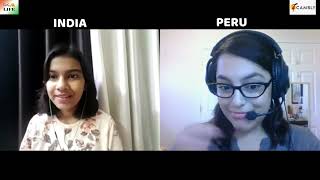 Cambly English Conversation 73 with lovely tutor from PERU  Adrija Biswas [upl. by Manard]