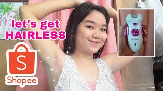 HOW TO REMOVE ARMPIT HAIR  KEMEI EPILATOR FROM SHOPEE  PHILIPPINES [upl. by Ednargel803]