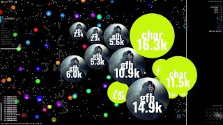 INSANE AGARIO GAMEPLAY  DOMINATE WITH AGARBOTOVH 3 [upl. by Ordnassela]