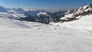 Flaine  GoPro POV skiing down Blue Cristal and Red Belzebuth in March 2022 [upl. by Blodget616]