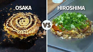 Osaka vs Hiroshima Okonomiyaki  Which one is better ★ ONLY in JAPAN [upl. by Adnawat]