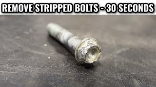 HOW TO Remove Stripped Bolts in LESS THAN A MINUTE [upl. by Einnep258]