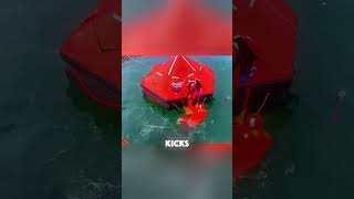 How life rafts work 🛟 liferaft fyp interesting raft [upl. by Atirehc527]