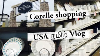 Corelle Dinner Set ShoppingUSA Tamil Vlog [upl. by Naesad]