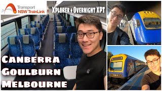 Canberra to Melbourne by trains only NSW Xplorer  First Class overnight XPT via Goulburn [upl. by Niwrek213]