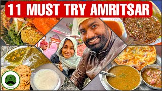 11 Best Amritsar Street Food  Veggie Paaji Amritsar Food Tour [upl. by Aremahs]