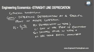 Straight Line Depreciation  Fundamentals of Engineering Economics [upl. by Schubert625]