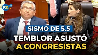 🔴 TEMBLOR EN LIMA Así vivió el Congreso el sismo de 55 durante la interpelación a Aníbal Torres [upl. by Anselm695]