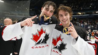 Highlights from Canada vs United States in the 2024 IIHF U18 World Championship gold medal game [upl. by Lathan]