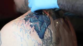 How to Care for a New Tattoo using Saniderm [upl. by Llennahc]