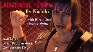 Yakuza 0 Karaoke  quotJudgement Shinpan  審判quot Nishiki ver  Kiryus interjections HQ [upl. by Delcina964]