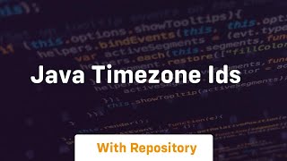 java timezone ids [upl. by Thgiwed]