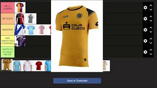 TIERLIST CAMISETAS LIGA 1 2024 [upl. by Susann]