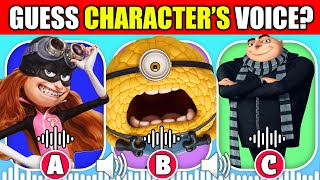 Guess The Voice  Despicable Me 4 Movie  Kevin Poppy Gru Mega Minions [upl. by Hourigan785]