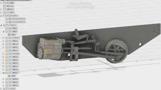 Walschaerts valve gear with Fusion360for 5quotgauge Tich ワルシャートバルブギヤ [upl. by Eiduj428]