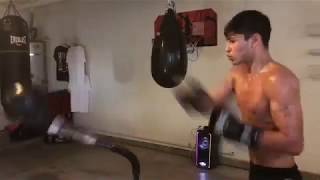 Ryan Garcia 19 year old unbeaten prospect with insane reflexes Spring punch bag [upl. by Gina]