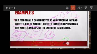 Digestibility Coefficient Example 3 Grade 12 Agricultural Sciences [upl. by Selestina]