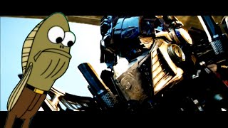 Decepticon deaths in first 2 Transformers films with Spongebobs quotMy Legquot sound effect [upl. by Ahael37]