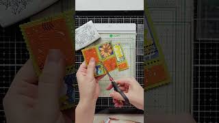 Postage Collage Harvest Stencil in action waffleflowercrafts diecutting greetingcard [upl. by Eedna]