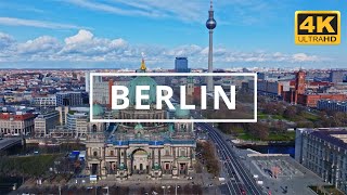 Berlin Germany 🇩🇪  4K Drone Footage With Subtitles [upl. by Boardman617]