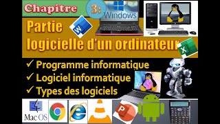 Cours Informatique Tronc Commun Chapitre 3  partie logicielle dun ordinateur [upl. by Oshinski]