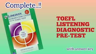 Longman TOEFL listening diagnostic pretest  Longman introductory course for TOEFL test ruangprivat [upl. by Rexanne]