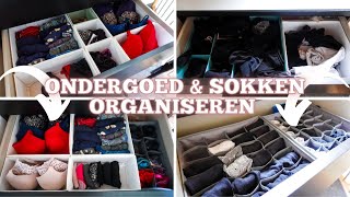 ONDERGOED amp SOKKEN ORGANISEREN  Hoe vouw ik mijn sokken en ondergoed  Organise with me [upl. by Maccarthy913]