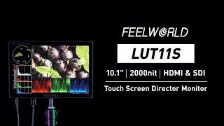 FEELWORLD LUT11S  101 Ultra bright 2000nits 4k Hdmi camera Monitor with Sony F970 External Kit [upl. by Etta]