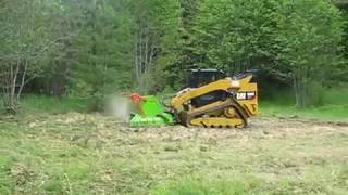 CAT 299D XHP equipped with SS ECO Disc Mulching Attachment  Advanced Forest Equipment [upl. by Vidovic]