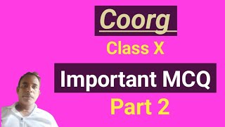 Coorg MCQ Part 2Important MCQ on Coorg Coorg Important MCQmasterofgrammar [upl. by Llerrehc]