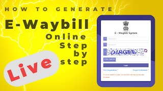 How to Generate EWay Bill Online  StepbyStep Process [upl. by Nimra]