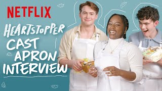 The Heartstopper Cast Try Cake Decorating  Netflix [upl. by Vidda952]