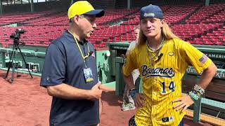 The Savannah Bananas Dakota quotStiltsquot Albritton at Fenway Park [upl. by Kinelski257]