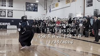 2024 GSK Junior Kendo Tournament  1315 yrs Div GSK R Han vs FDK T Hoshino 11232024 [upl. by Ennalyrehc]