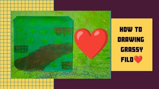 how to drawing grassy field easy drawing inspired form ArtistNazmin Oysheedreamworld bye👋🏻 [upl. by Enomaj]