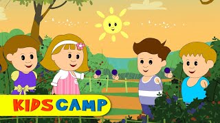 Here We Go Round The Mulberry Bush  Nursery Rhymes And Kids Songs by KidsCamp [upl. by Wooldridge]