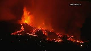 LIVE Volcano erupts on La Palma in the Canary Islands [upl. by Domash676]