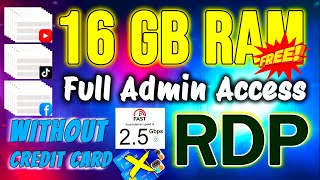 Windows RDP For Free  How to Create RDP  Free Admin Rdp  cloud rdp  rdp cal [upl. by Meadows]