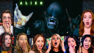 TOP quotAlien 1979 Jumpscaresquot Reactions Alien 1979 Movie Reaction First Time Watching [upl. by Ativahs667]